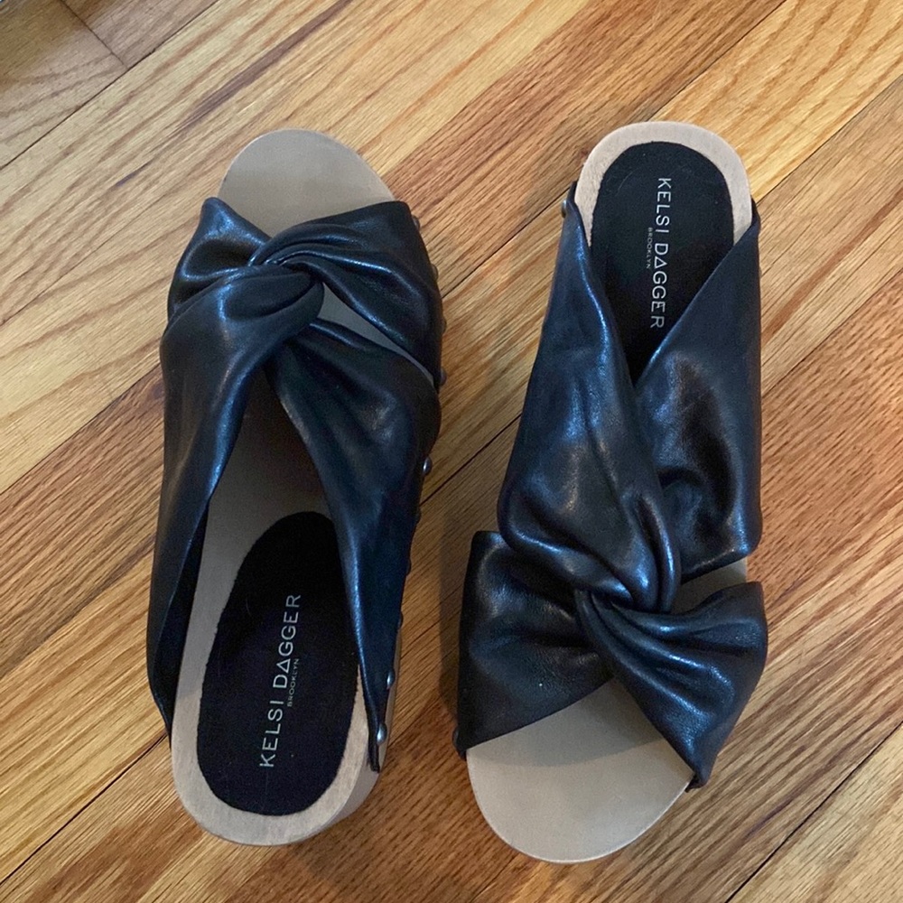 Kelsi Dagger Brooklyn Leather Mule Clogs